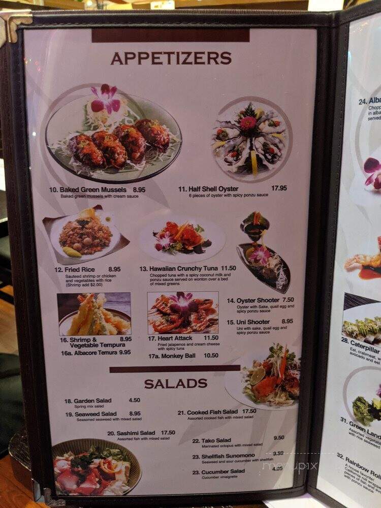 Wow Yanagi - Pismo Beach, CA menu_pic