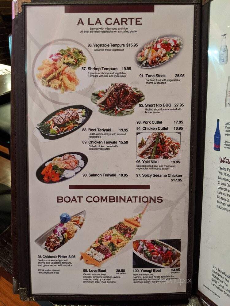 Wow Yanagi - Pismo Beach, CA menu_pic