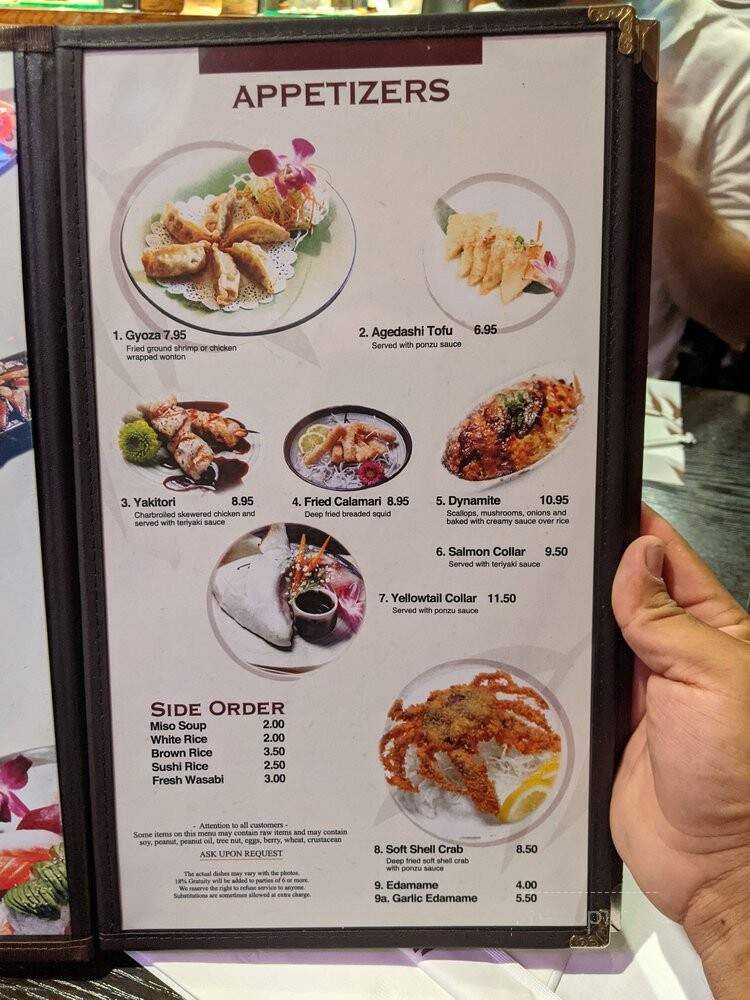 Wow Yanagi - Pismo Beach, CA menu_pic