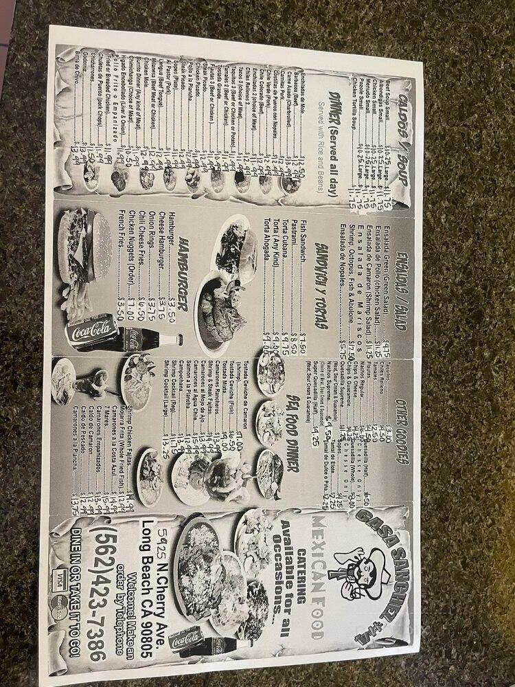 Casa Sanchez - Long Beach, CA menu_pic