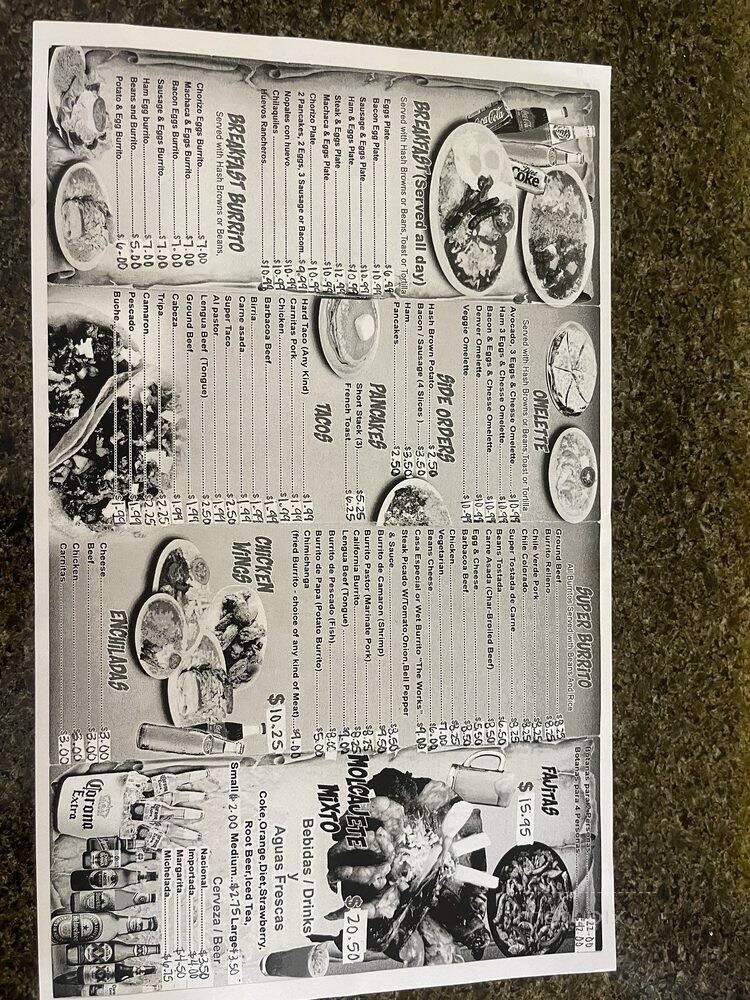 Casa Sanchez - Long Beach, CA menu_pic