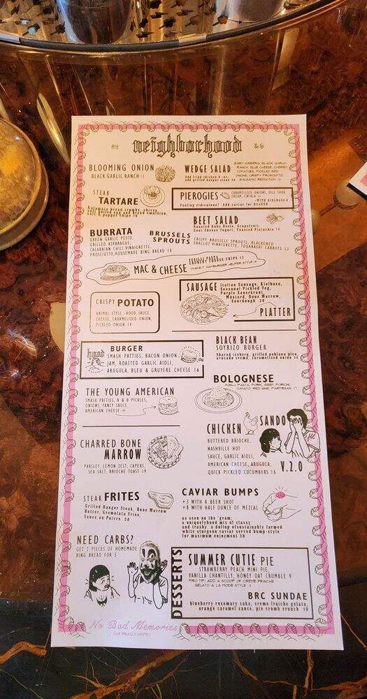 Neighborhood - San Diego, CA menu_pic