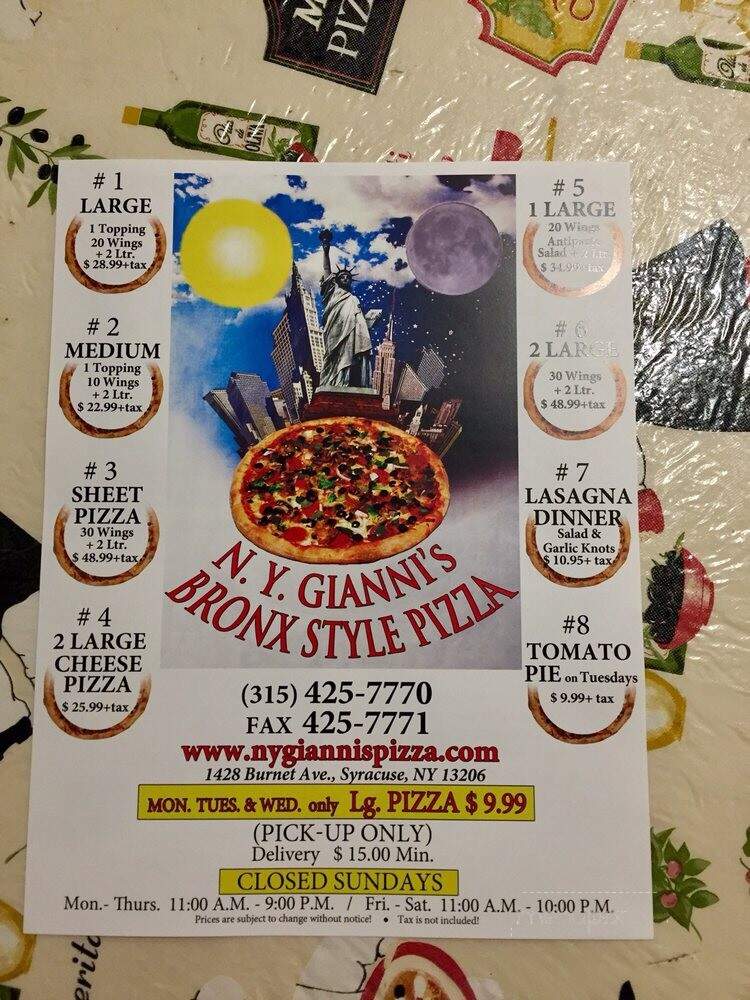 NY Gianni's Bronx Style Pizza - Syracuse, NY
