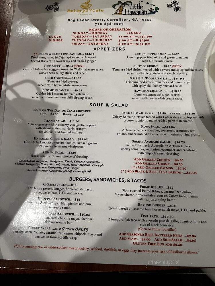 Little Hawaiian Rest & Caterng - Carrollton, GA menu_pic