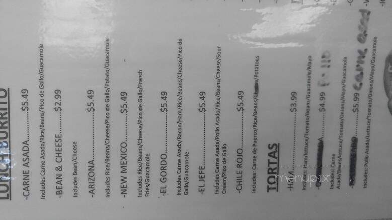Moreno's Mexican Grill - Chandler, AZ menu_pic