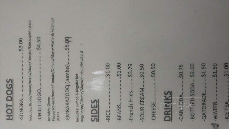 Moreno's Mexican Grill - Chandler, AZ menu_pic