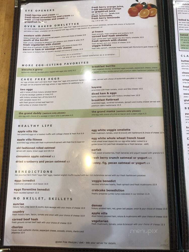 Apple Villa Famous Pancake House - Hoffman Estates, IL menu_pic