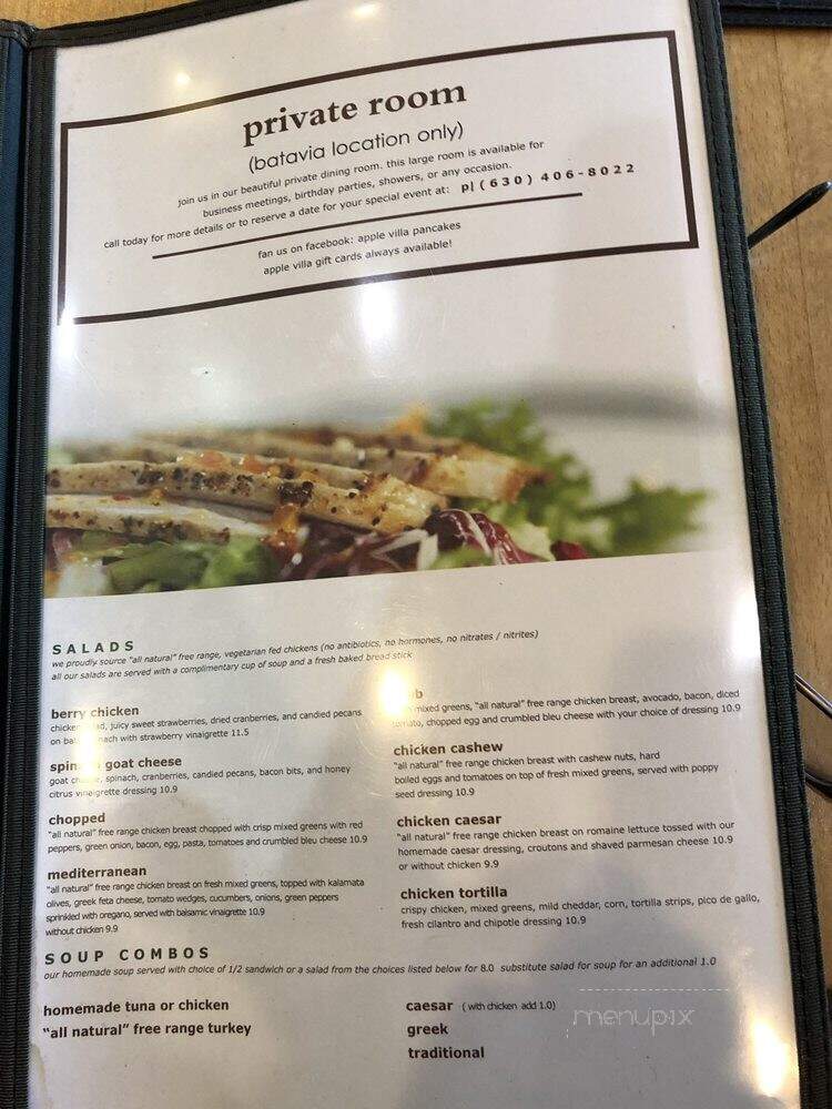 Apple Villa Famous Pancake House - Hoffman Estates, IL menu_pic