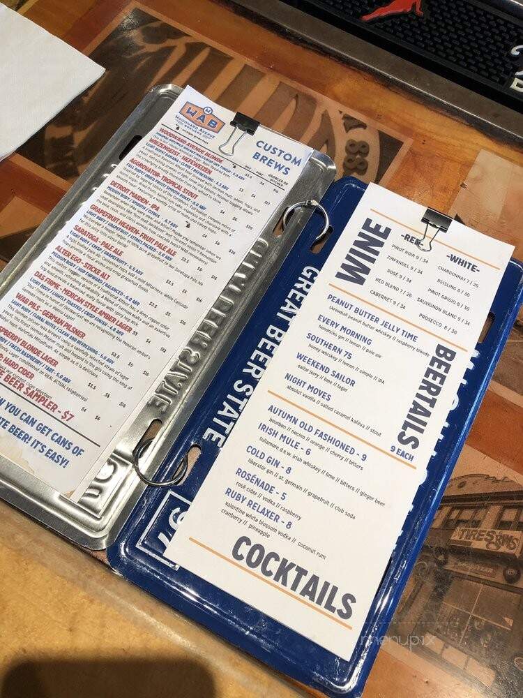 Woodward Avenue Brewery - Ferndale, MI menu_pic