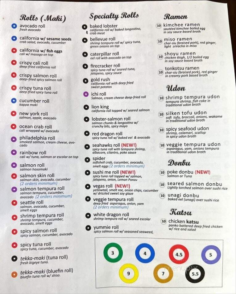 SushiMe - Bellevue, WA menu_pic