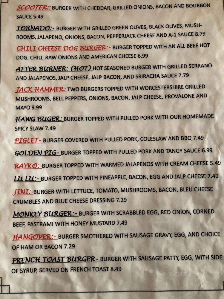 Transport Bar - Bloomer, WI menu_pic