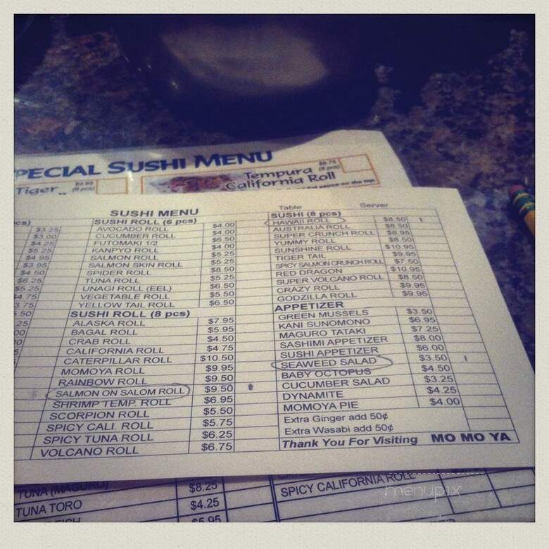 Mo Mo Ya - Morrow, GA menu_pic