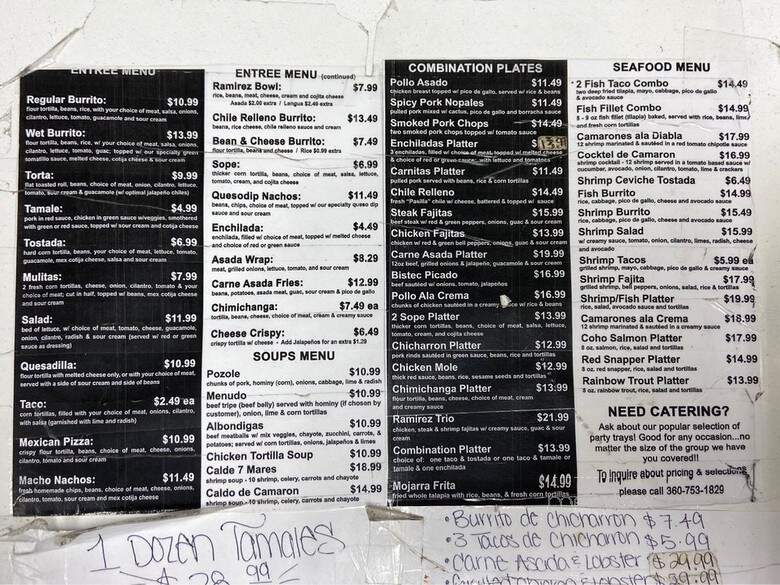 Ramierez Mexican Store - Tumwater, WA menu_pic