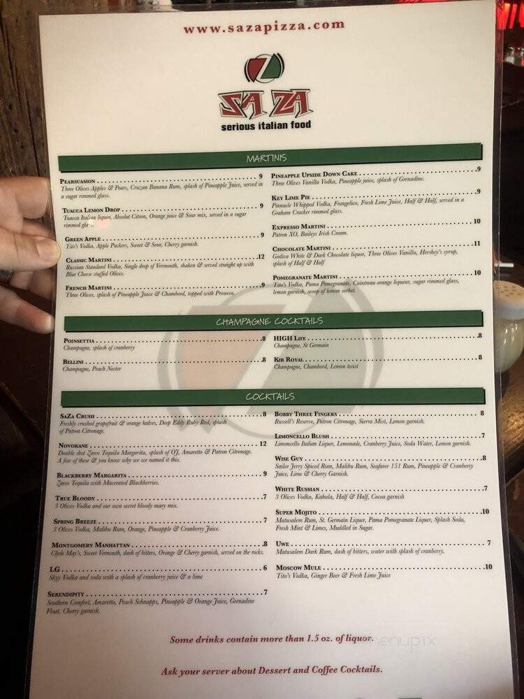 Sa Za - Montgomery, AL menu_pic
