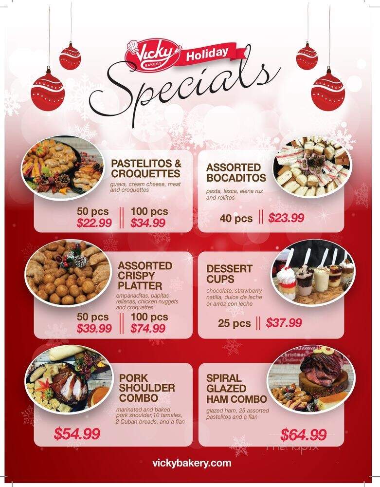 Vicky Bakery - Hialeah, FL menu_pic