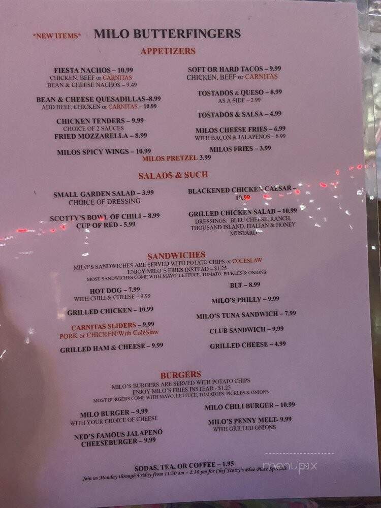 Milo Butterfingers - Dallas, TX menu_pic