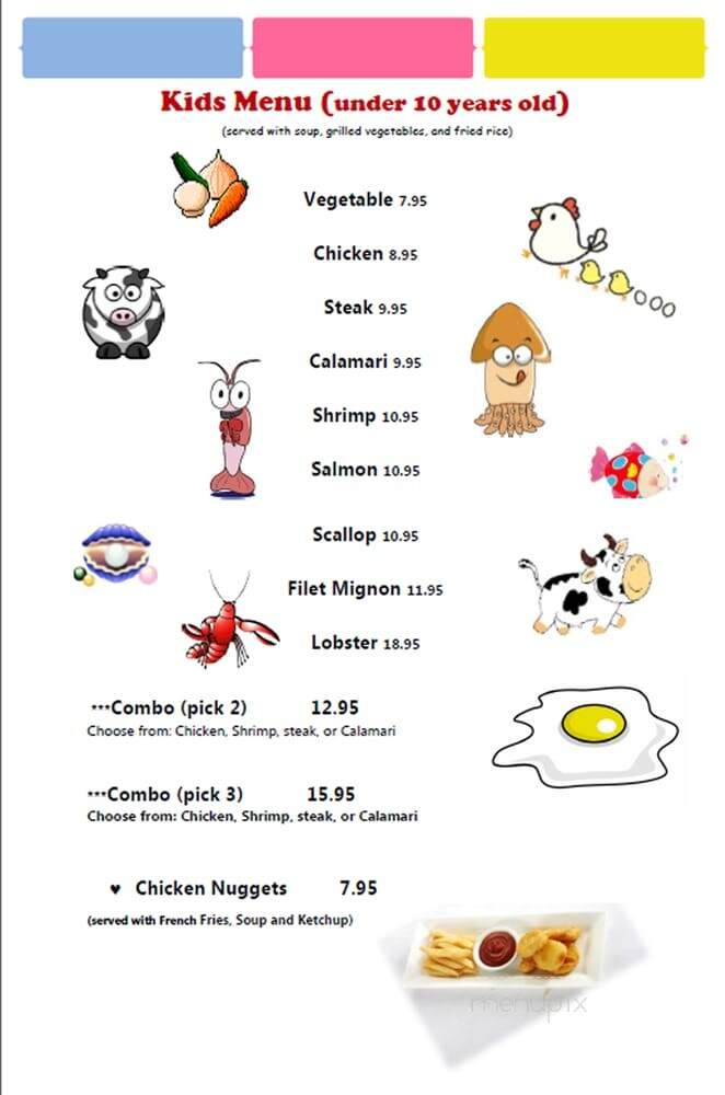 Osaka Japanese Steakhouse - Houston, TX menu_pic