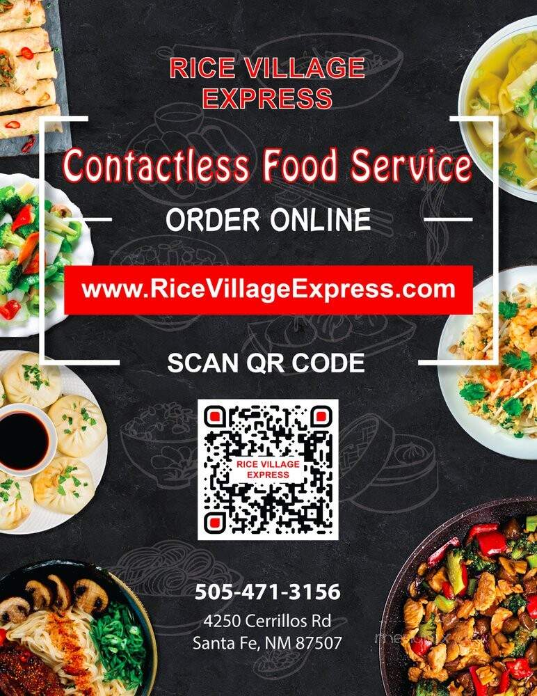 Rice Village - Santa Fe, NM menu_pic