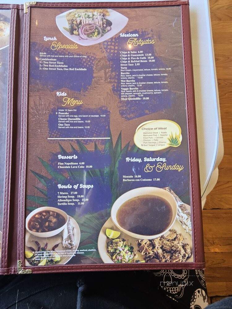 La Parada Restaurant - Reno, NV menu_pic