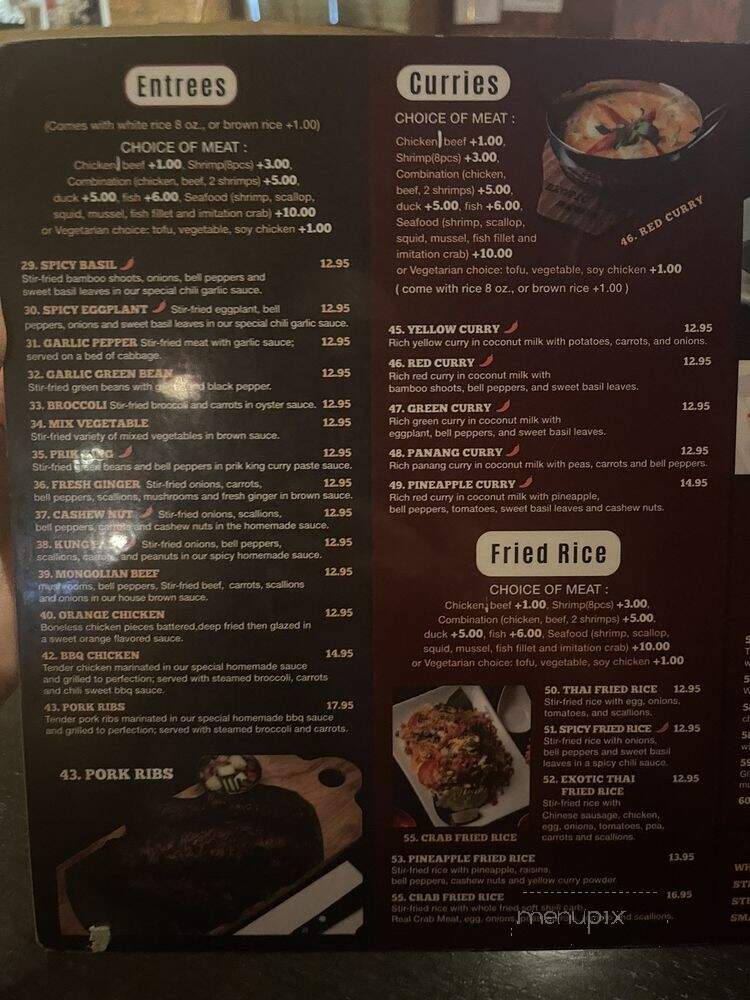 Exotic Thai - Burbank, CA menu_pic