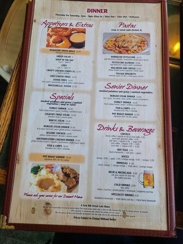 Hill Street Cafe Burbank - Burbank, CA menu_pic