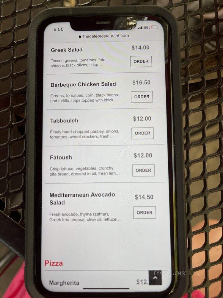 O Cafe - Burbank, CA menu_pic