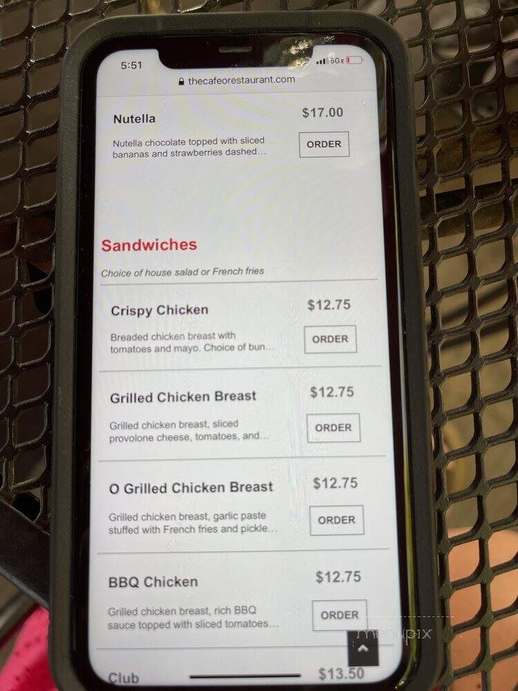 O Cafe - Burbank, CA menu_pic