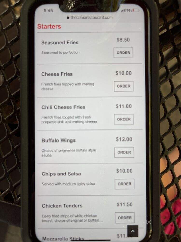 O Cafe - Burbank, CA menu_pic