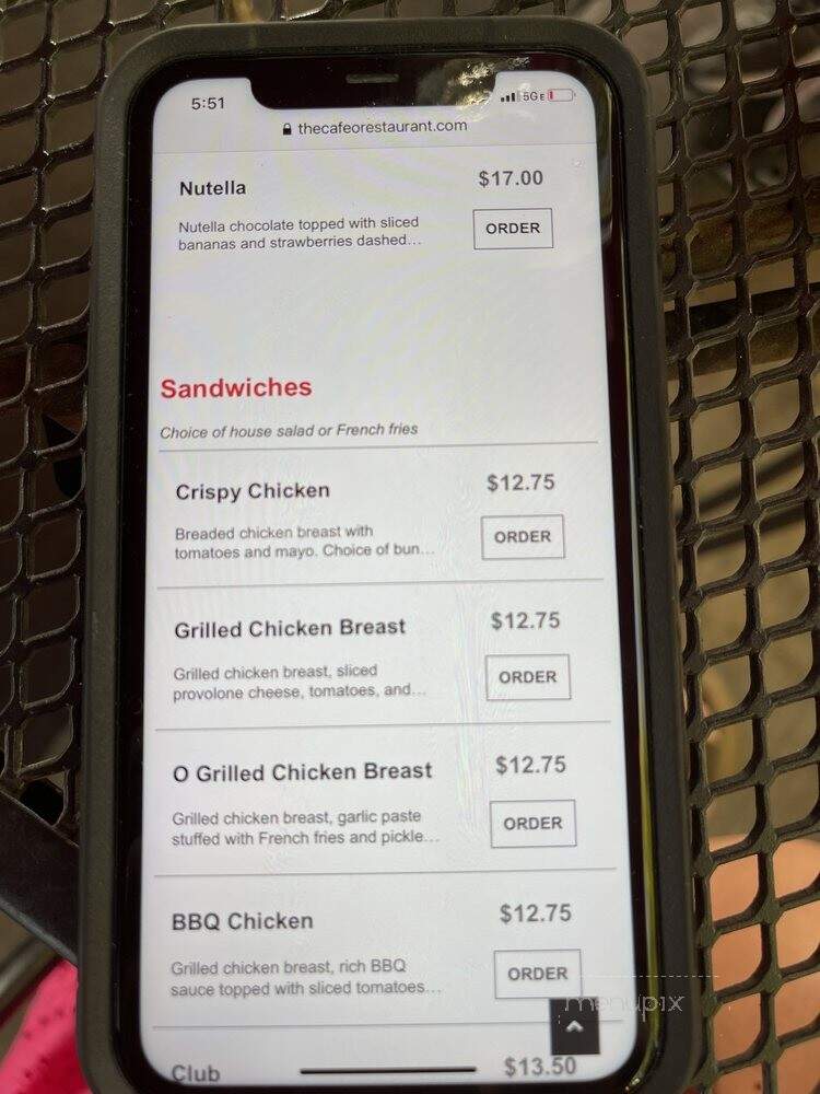 O Cafe - Burbank, CA menu_pic