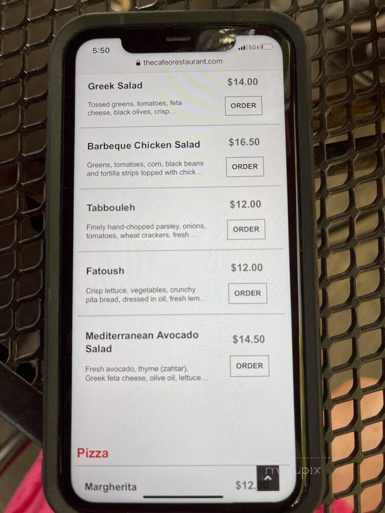 O Cafe - Burbank, CA menu_pic