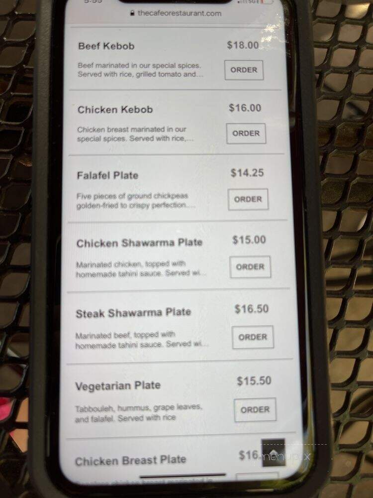 O Cafe - Burbank, CA menu_pic