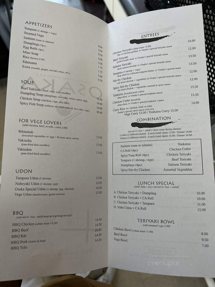 Osaka - Burbank, CA menu_pic
