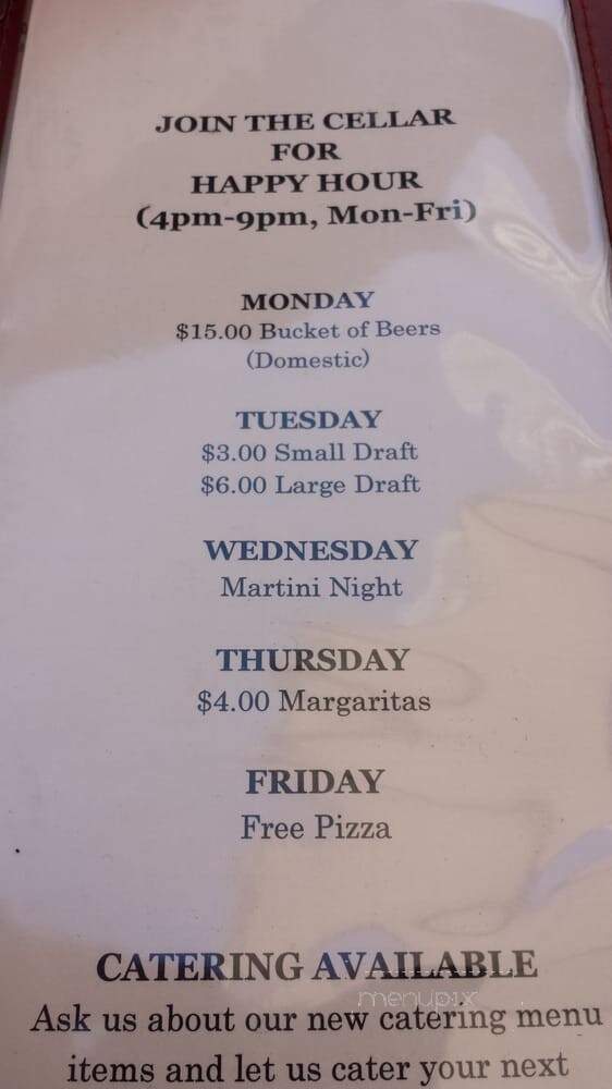 Cellar - Los Angeles, CA menu_pic