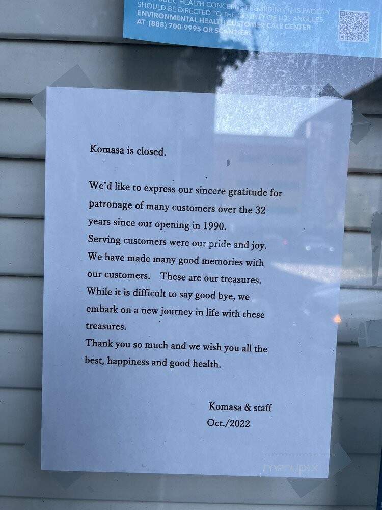Restaurant Komasa - Los Angeles, CA