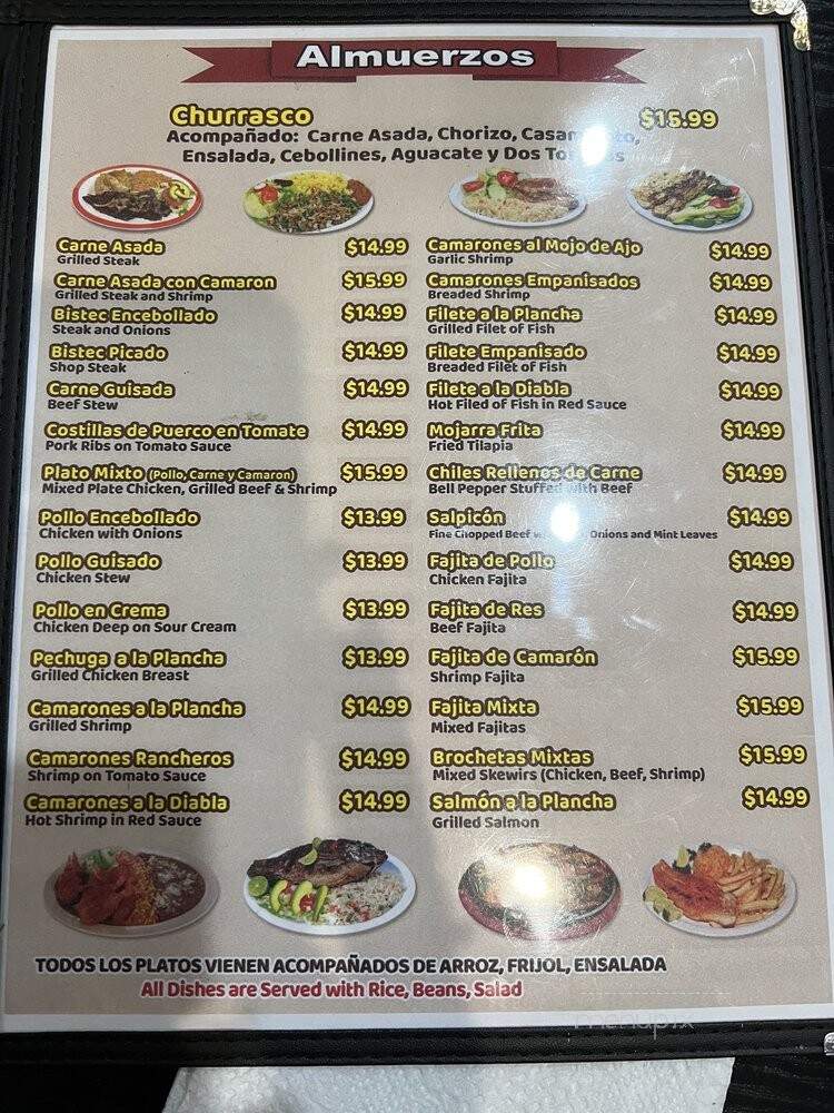 La Teclena - Los Angeles, CA menu_pic