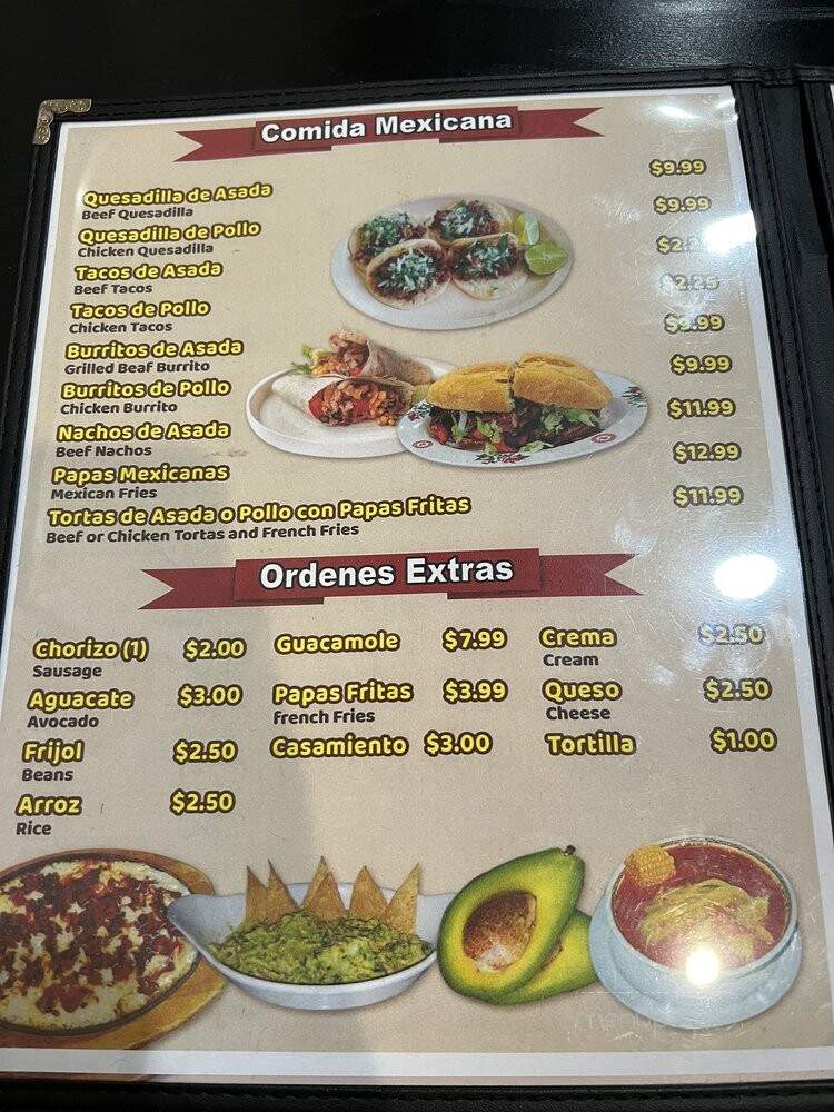 La Teclena - Los Angeles, CA menu_pic