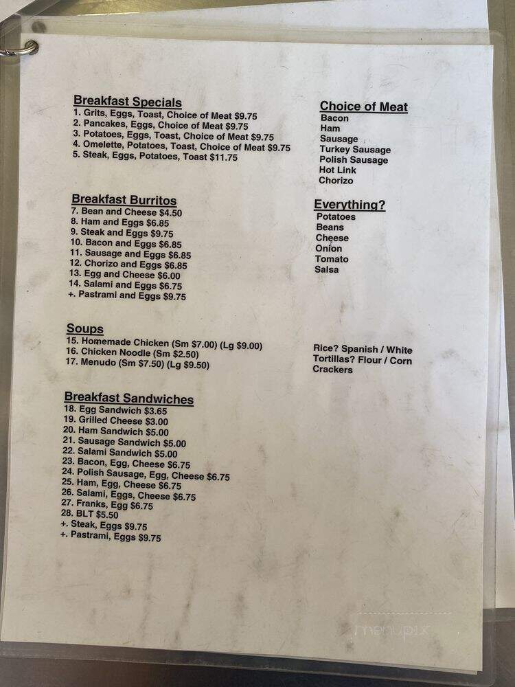 Martha's Kitchen - Los Angeles, CA menu_pic