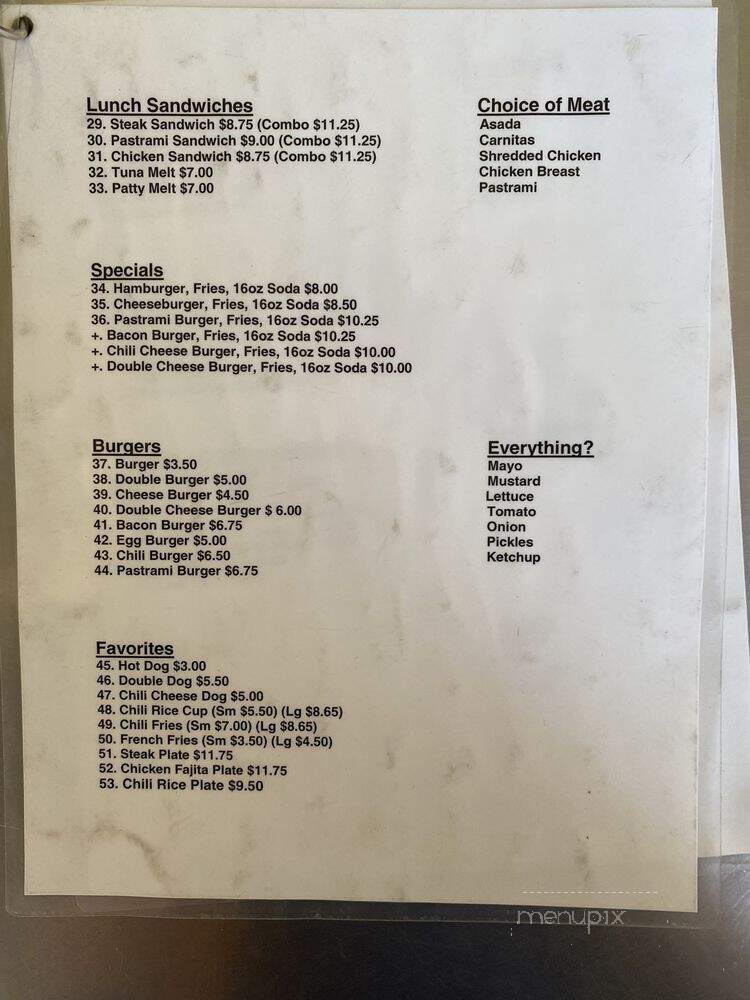 Martha's Kitchen - Los Angeles, CA menu_pic