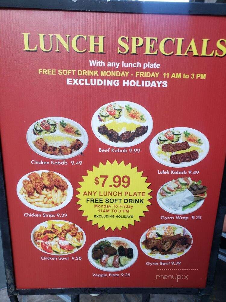 Mediterranean Delight - Glendale, CA menu_pic