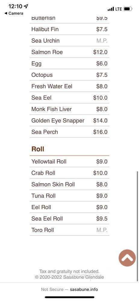 Sushi Tako - Glendale, CA menu_pic