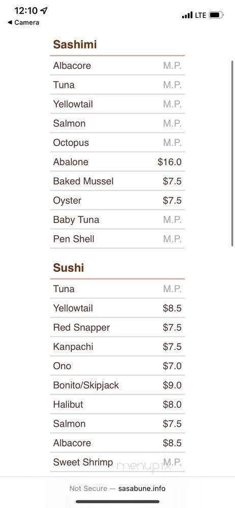 Sushi Tako - Glendale, CA menu_pic