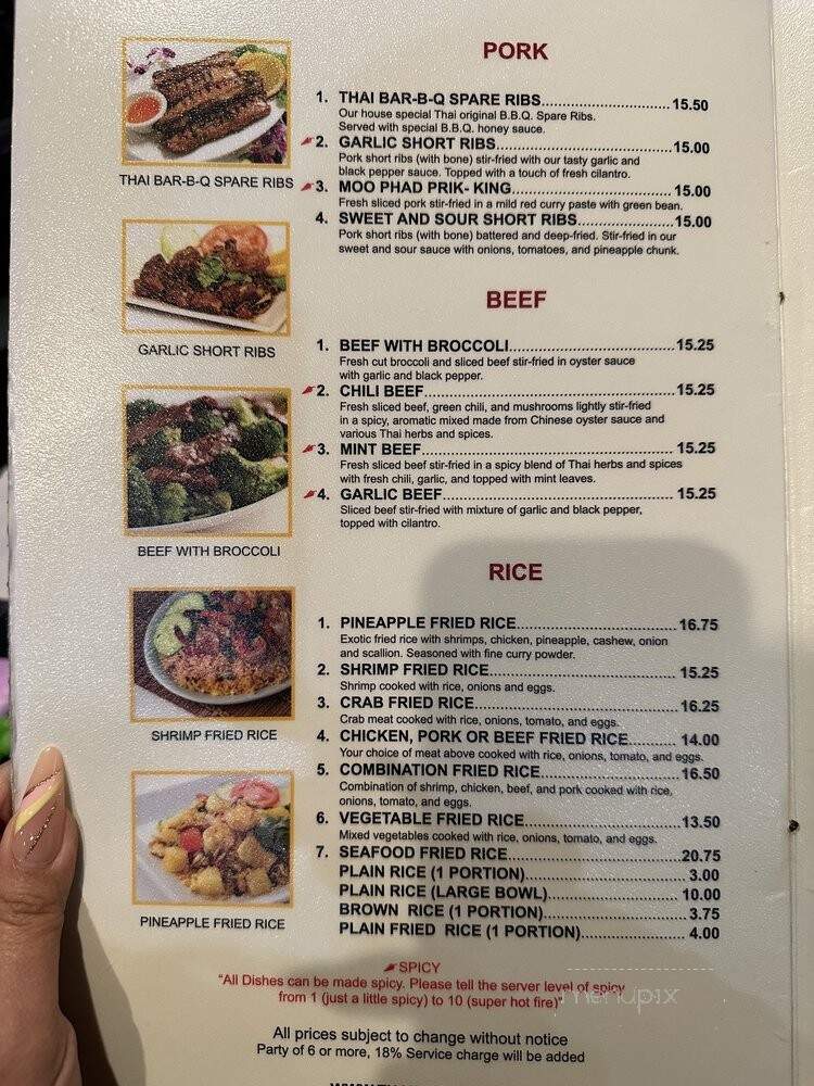 Thai Original Bar-B-Q - Glendale, CA menu_pic