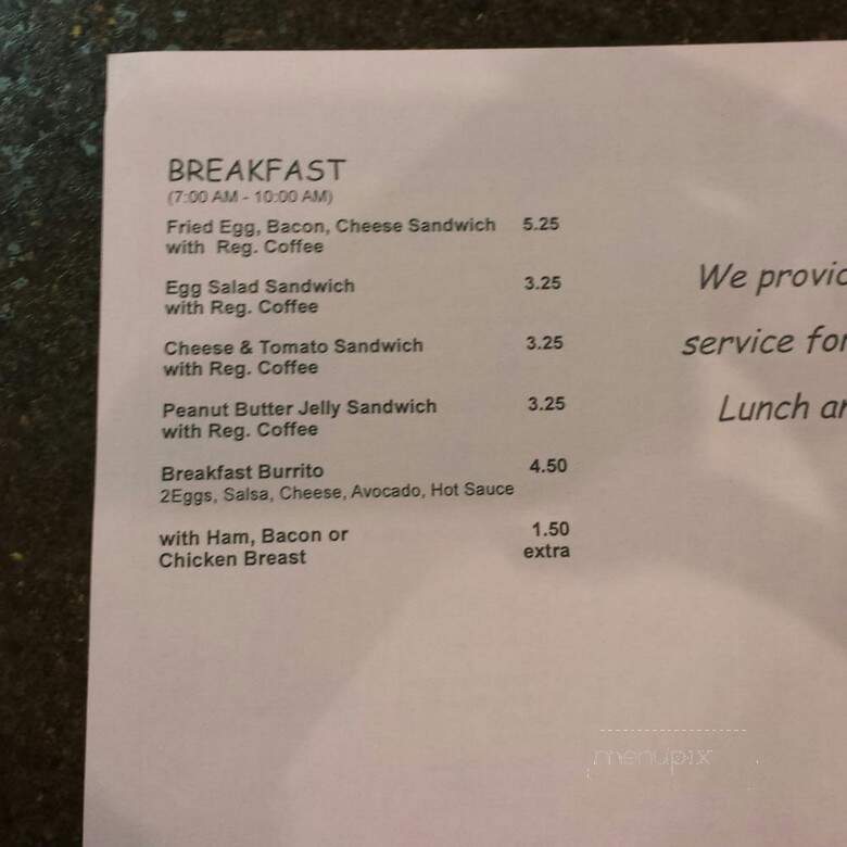 Urban Cafe - Glendale, CA menu_pic