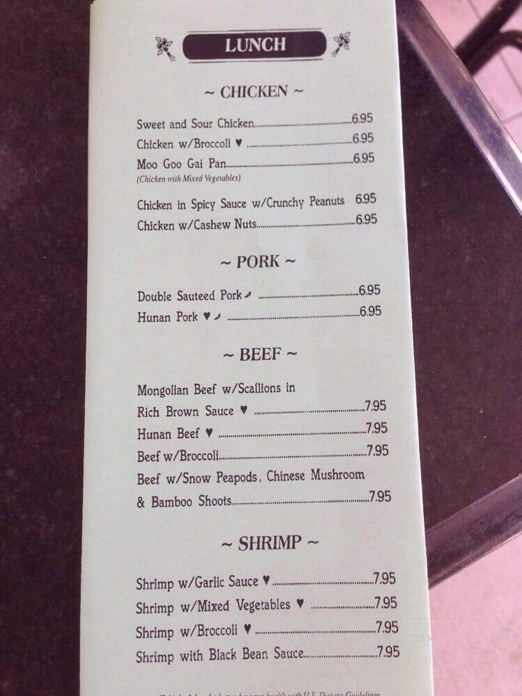 Hunan Cafe - West Hollywood, CA menu_pic