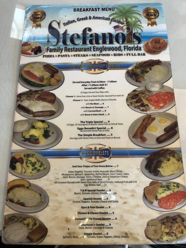 Stefano Family Restaurant - Los Angeles, CA menu_pic