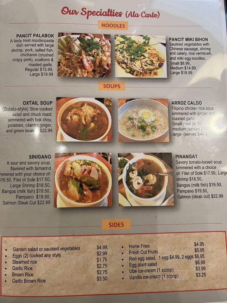 L A Rose Cafe - Los Angeles, CA menu_pic