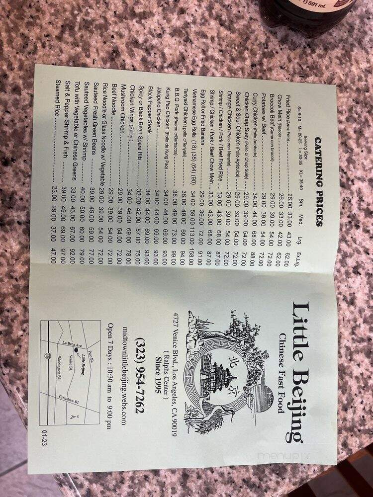 Little Beijing - Los Angeles, CA menu_pic