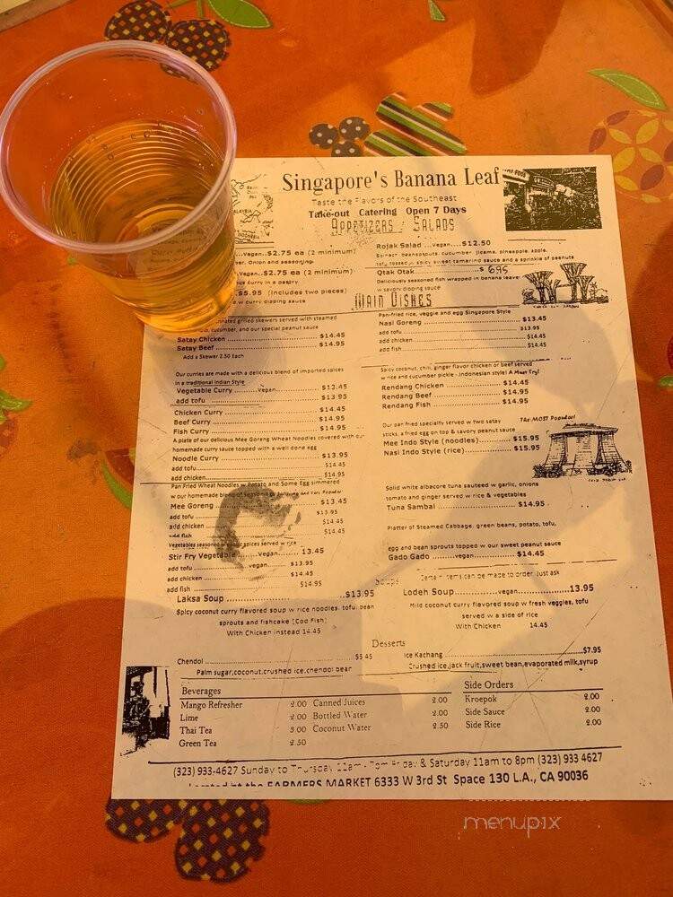 Singapore's Banana Leaf - Los Angeles, CA menu_pic