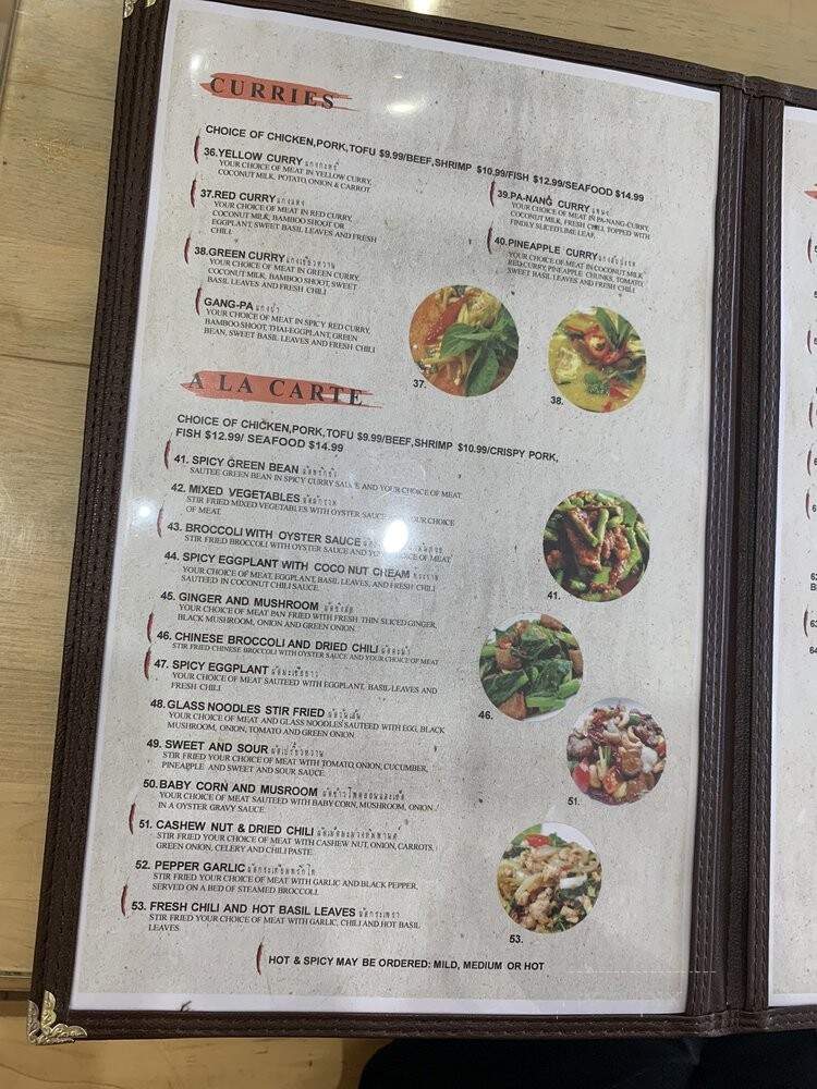 Bua Siam - North Hollywood, CA menu_pic