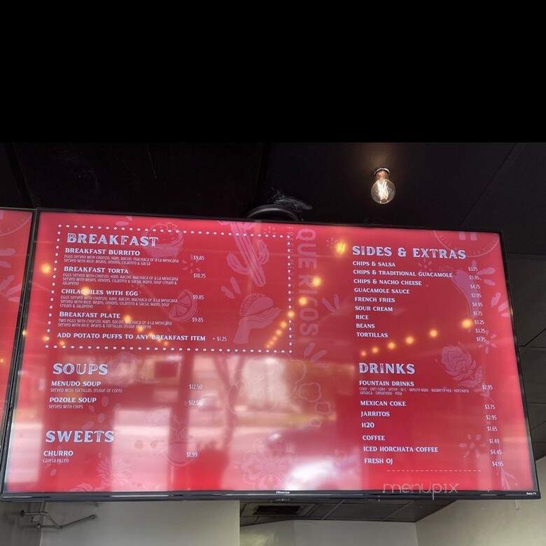 Que Ricos Mexican Grill - North Hollywood, CA menu_pic